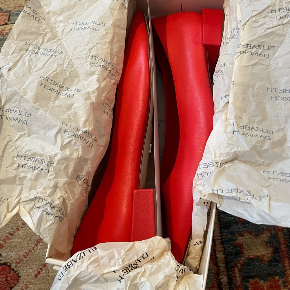 ANTONIO MELANI Red Pointed-Toe Leather Heels - Picture 6 of 6